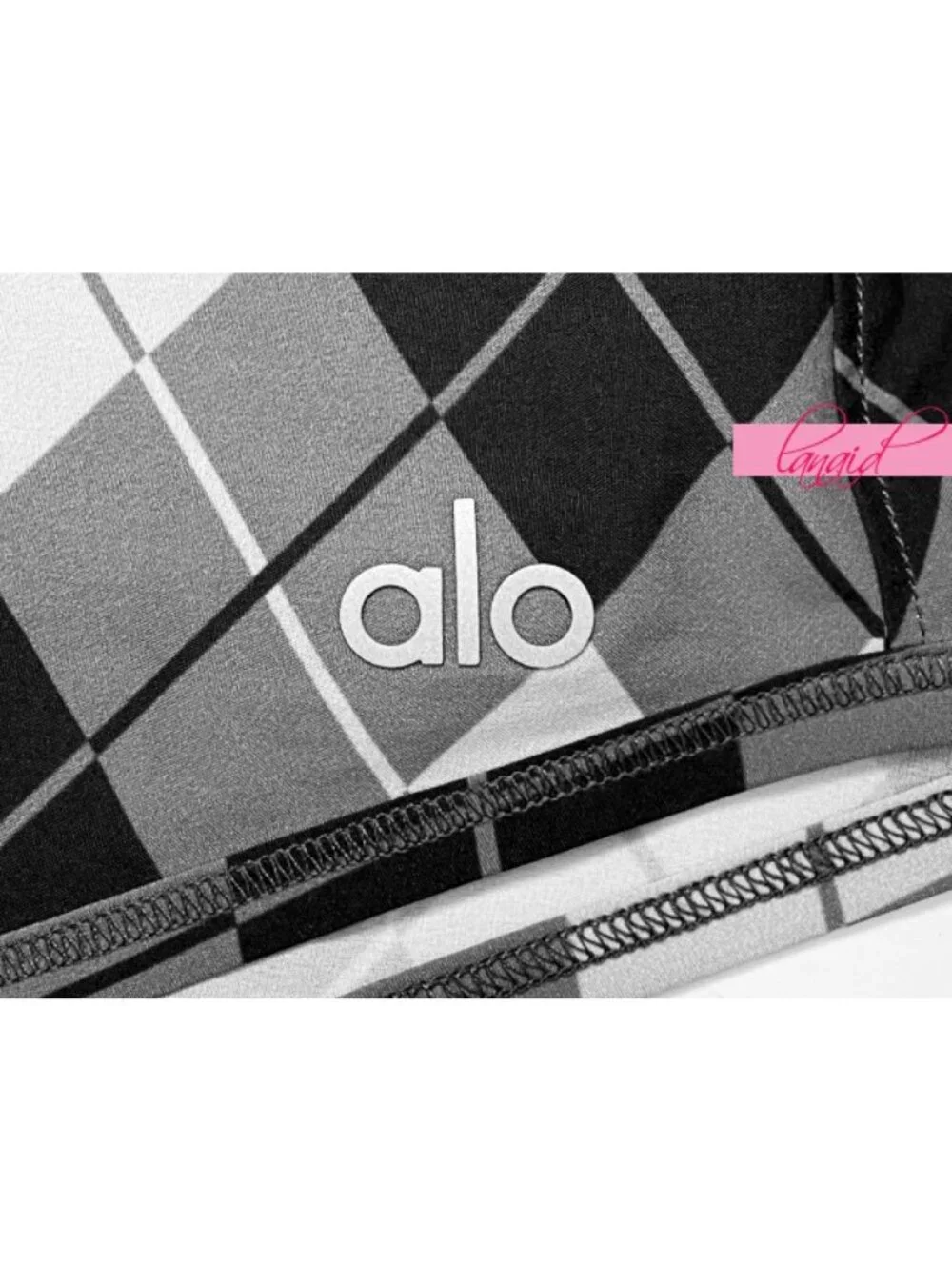 Alo Argyle Match Point Tennis Skirt Black Anthracite Plaid Sports Shorts Skort